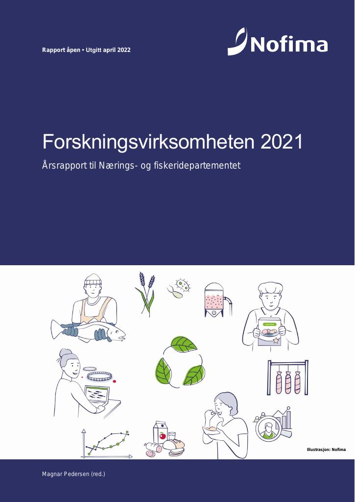 Forsiden av dokumentet Årsrapport Nofima AS 2021