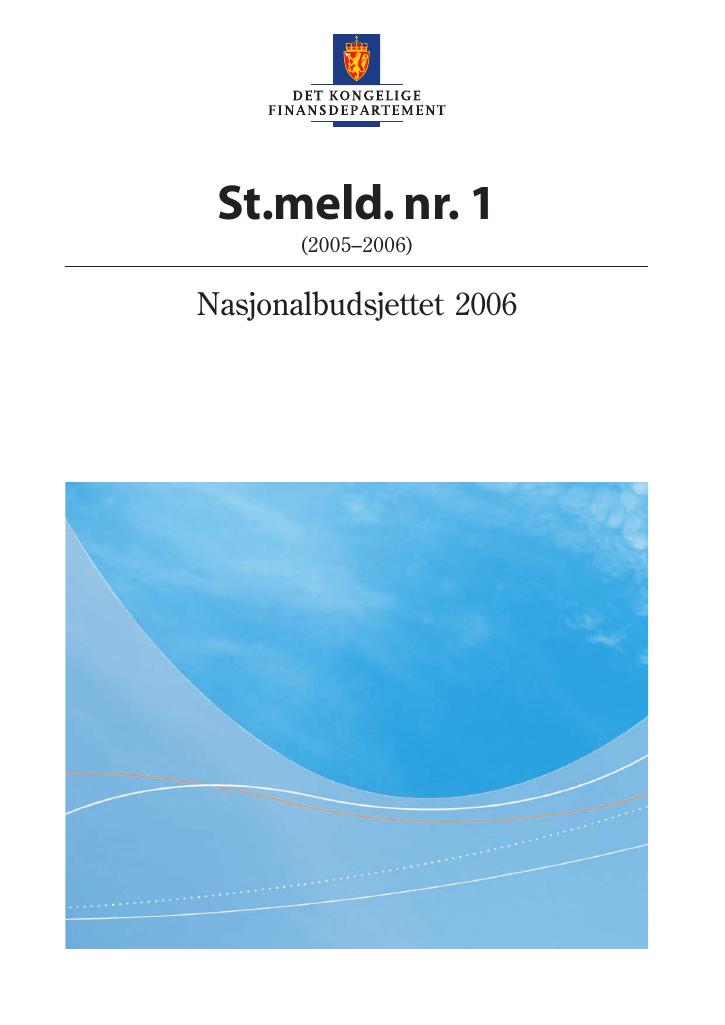 Forsiden av dokumentet St.meld. nr. 1 (2005-2006)