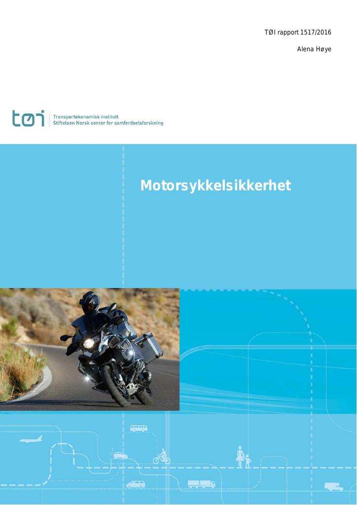 Forsiden av dokumentet Motorsykkelsikkerhet