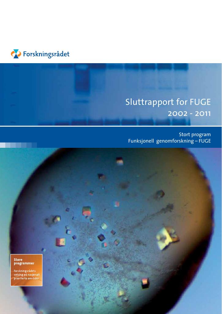 Forsiden av dokumentet Sluttrapport for FUGE 2002 - 2011