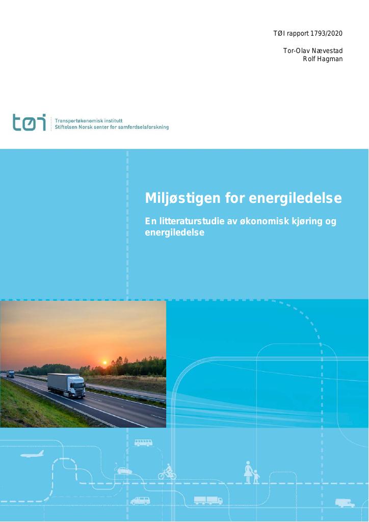 Forsiden av dokumentet Miljøstigen for energiledelse : en litteraturstudie av økonomisk kjøring og energiledelse