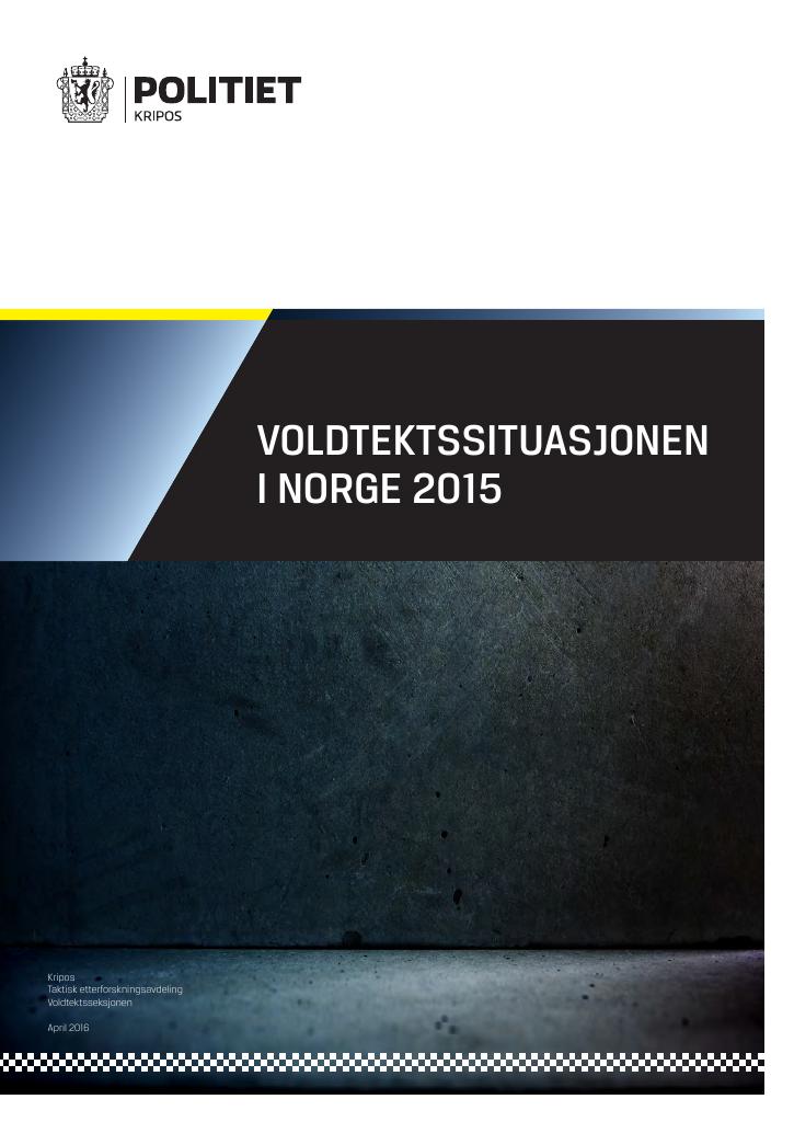 Forsiden av dokumentet Voldtektssituasjonen i Norge 2015