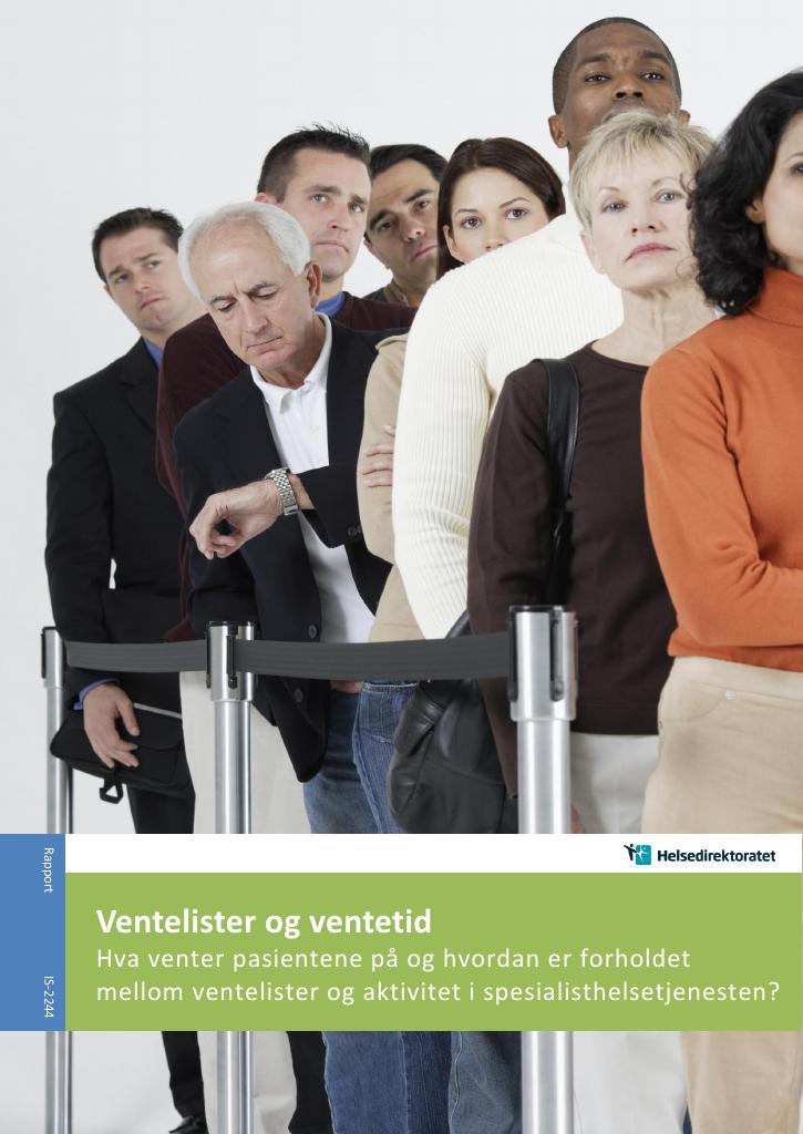 Forsiden av dokumentet Ventelister og ventetid