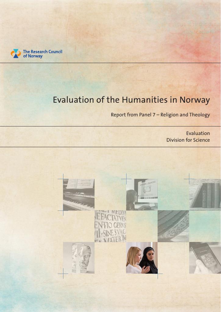 Forsiden av dokumentet Evaluation of the Humanities in Norway - Panel 7
