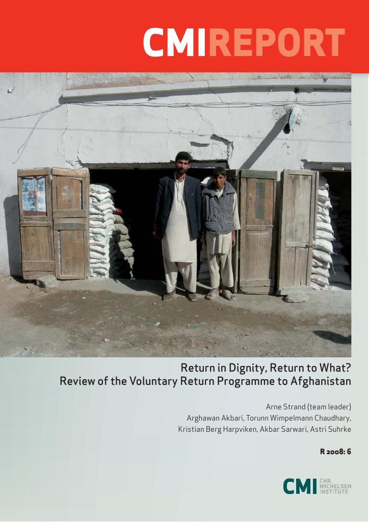 Forsiden av dokumentet Return with Dignity, Return to What? Review of the Voluntary Return Programme to Afghanistan.