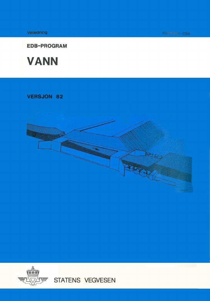 Forsiden av dokumentet EDB-program : Vann : veiledning [Håndbok 094]