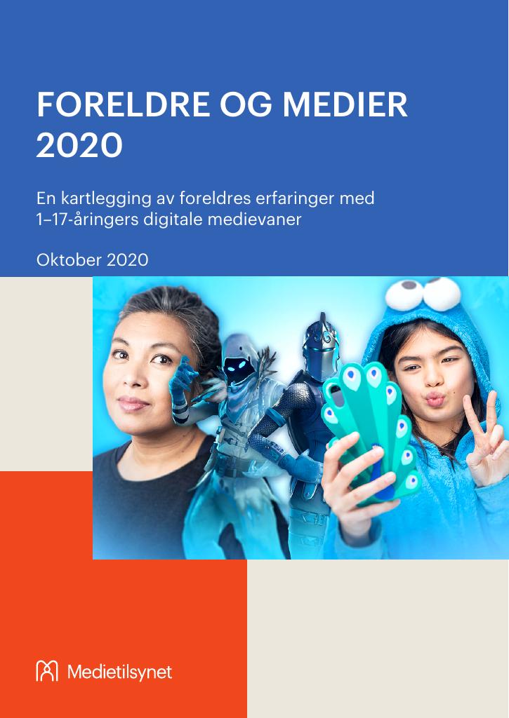 Forsiden av dokumentet FORELDRE OG MEDIER 2020