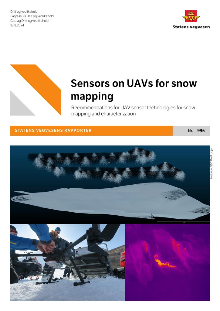 Forsiden av dokumentet Sensors on UAVs for snow mapping