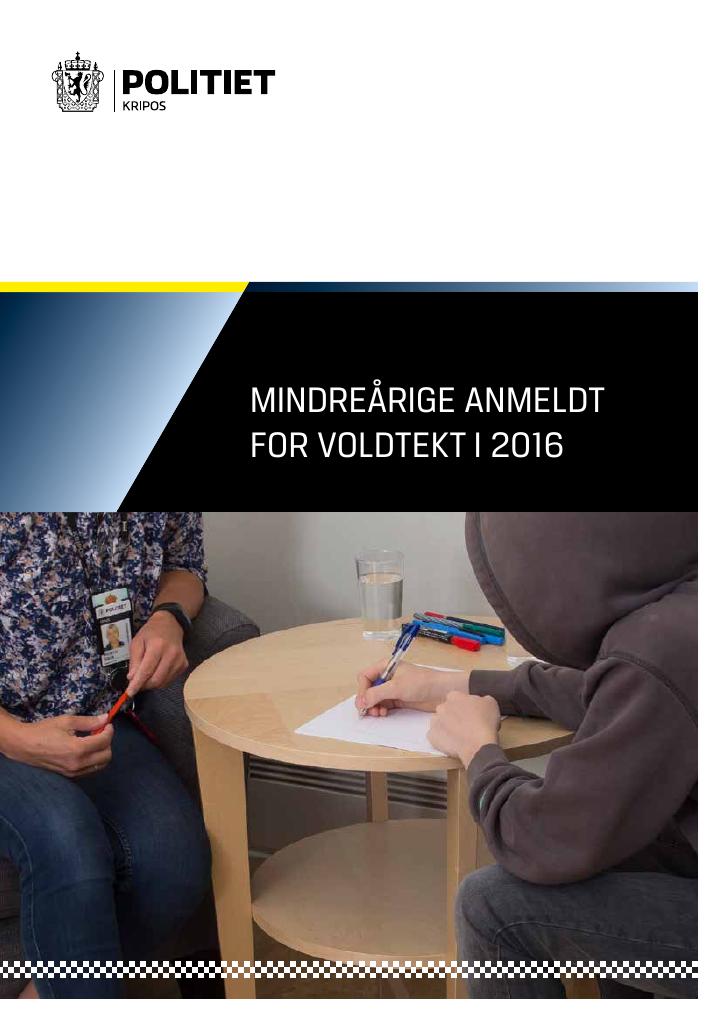 Forsiden av dokumentet Mindreårige anmeldt for voldtekt i 2016