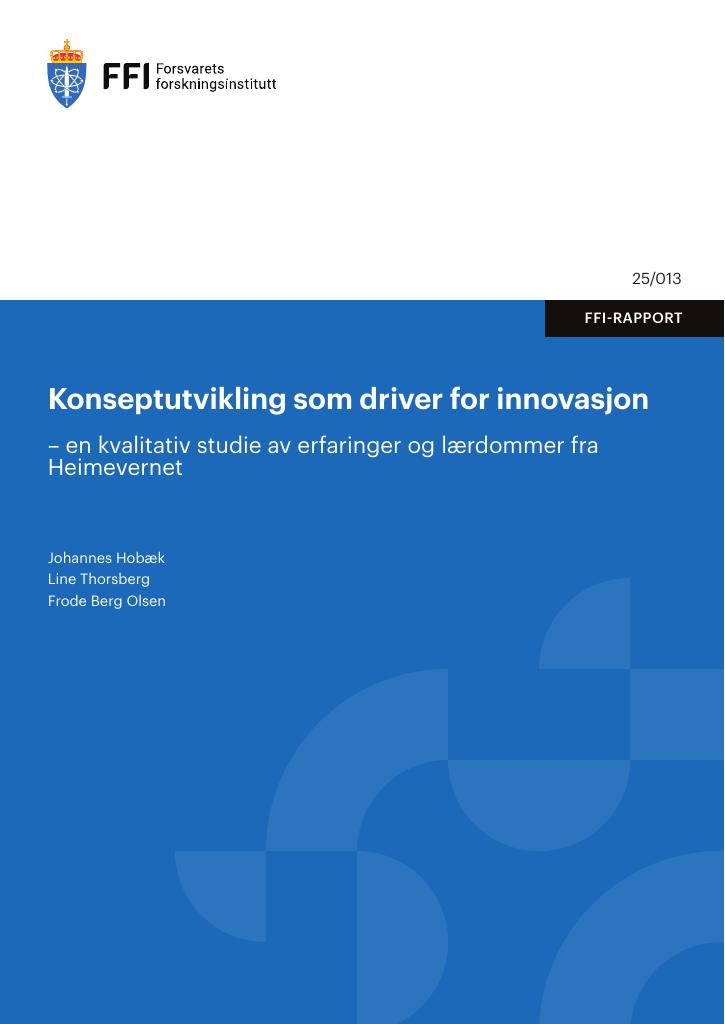 Forsiden av dokumentet Konseptutvikling som driver for innovasjon