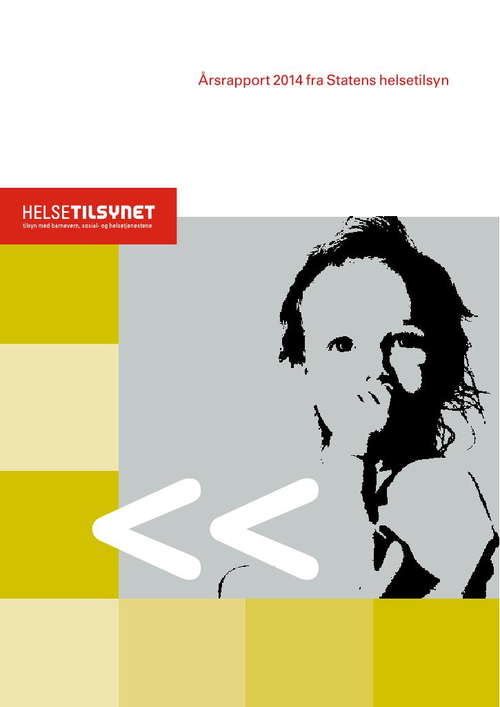 Forsiden av dokumentet Årsrapport Statens helsetilsyn 2014