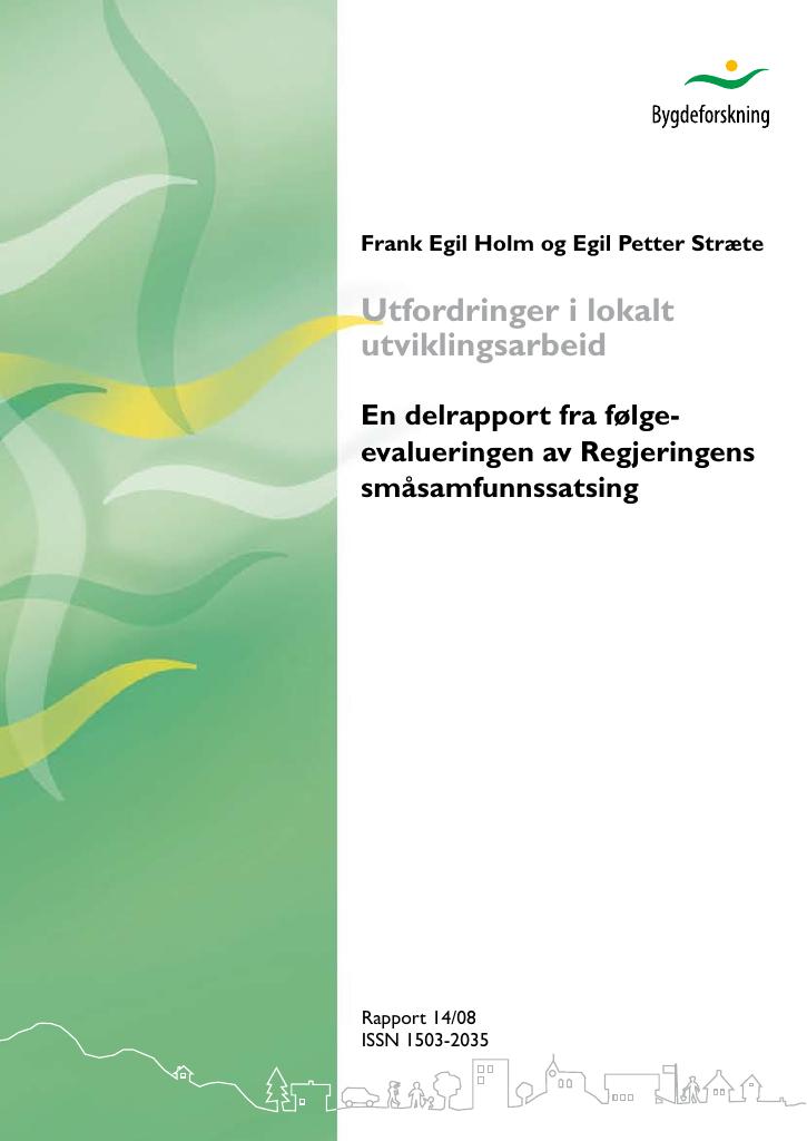 Forsiden av dokumentet Utfordringer i lokalt utviklingsarbeid
