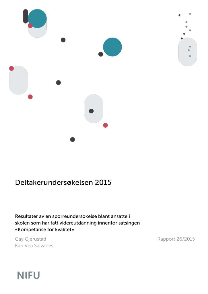 Forsiden av dokumentet Deltakerundersøkelsen 2015