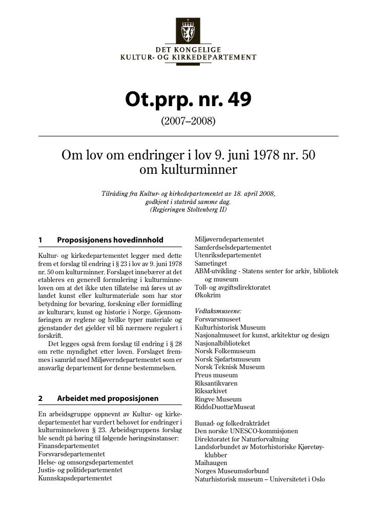 Ot.prp. Nr. 49 (2007-2008) - Kudos