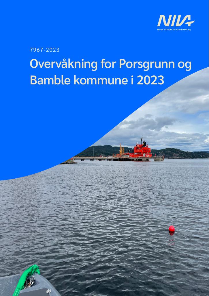 Forsiden av dokumentet Overvåkning for Porsgrunn og Bamble  kommune i 2023