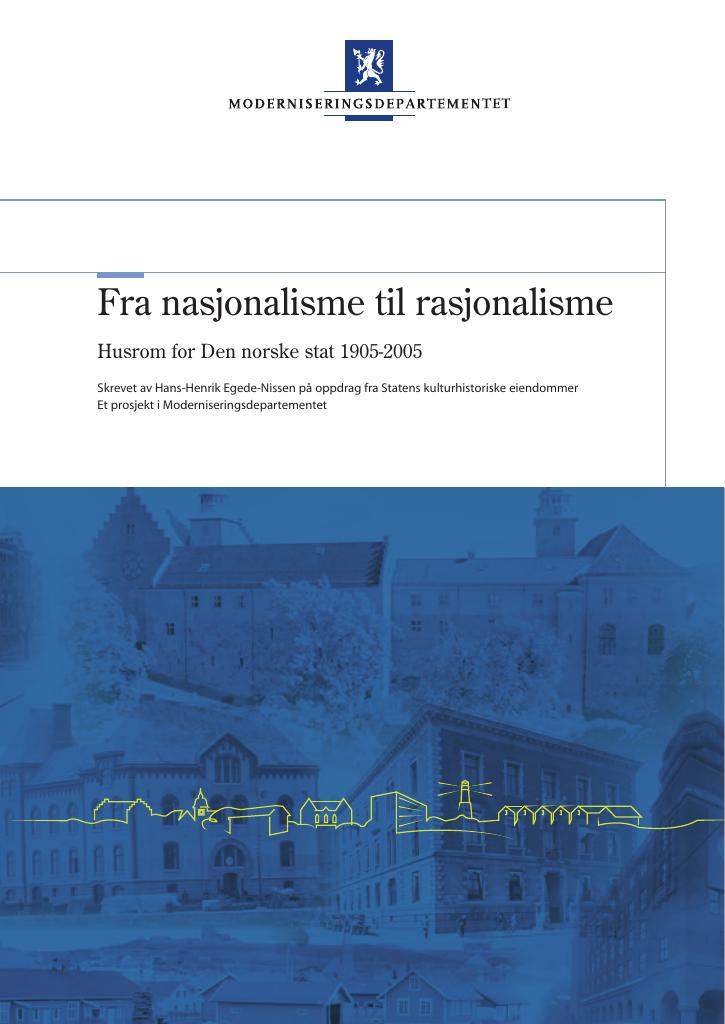 Forsiden av dokumentet Fra nasjonalisme til rasjonalisme