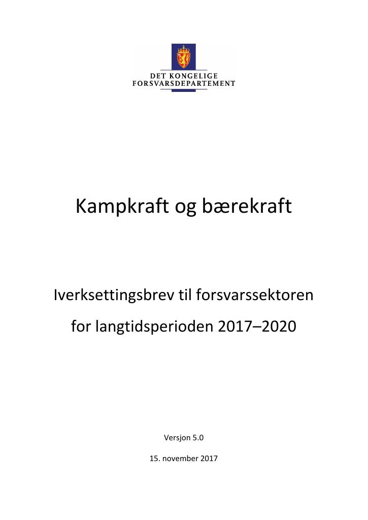 Forsiden av dokumentet IVB versjon 5.0 15. november 2017 (pdf)