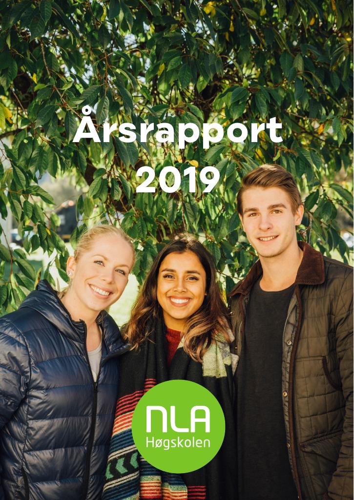Forsiden av dokumentet Årsrapport NLA Høgskolen 2019