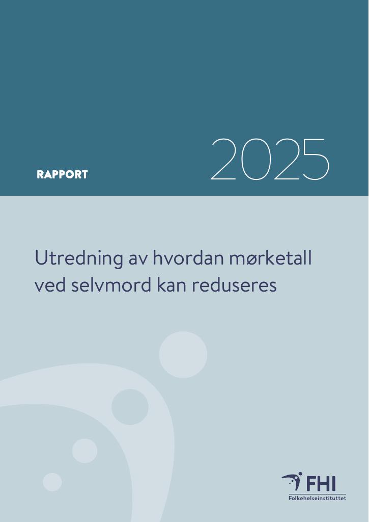 Forsiden av dokumentet Utredning av hvordan mørketall ved selvmord kan reduseres