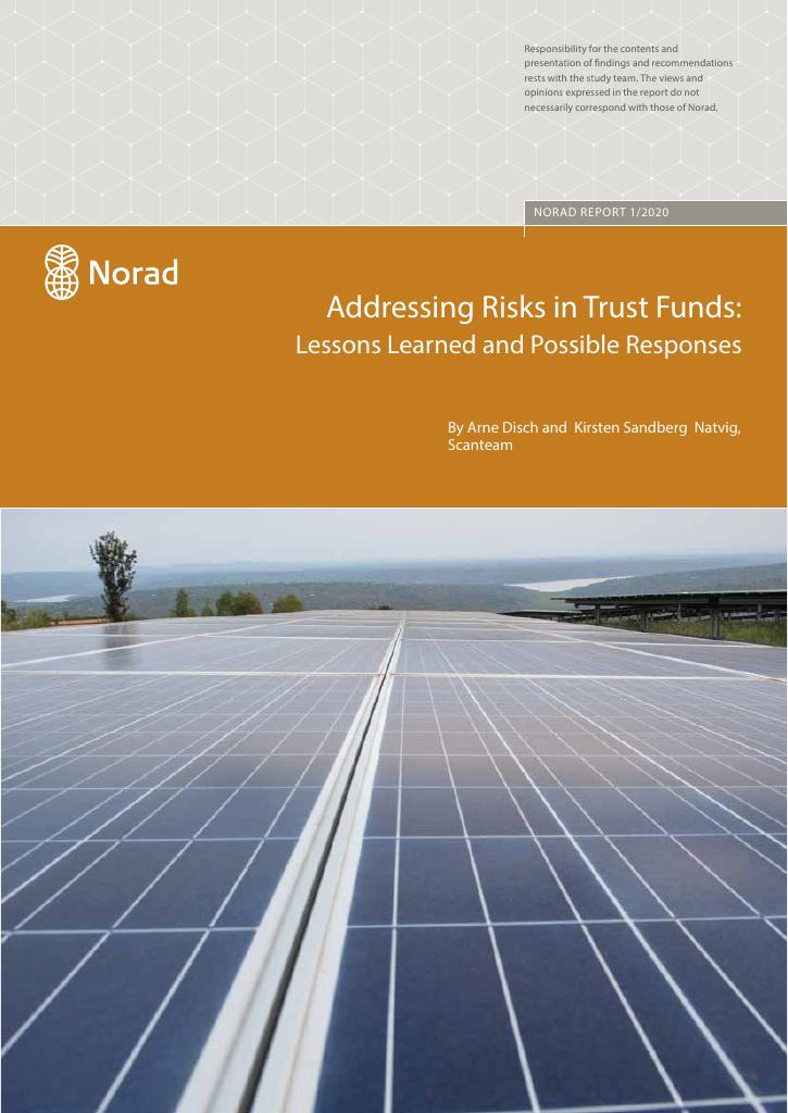 Forsiden av dokumentet Addressing Risks in Trust Funds: Lessons Learned and Possible Responses