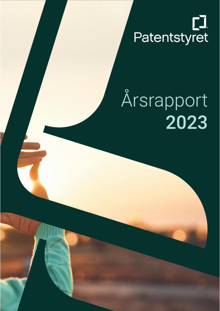Forsiden av dokumentet Årsrapport Patentstyret 2023