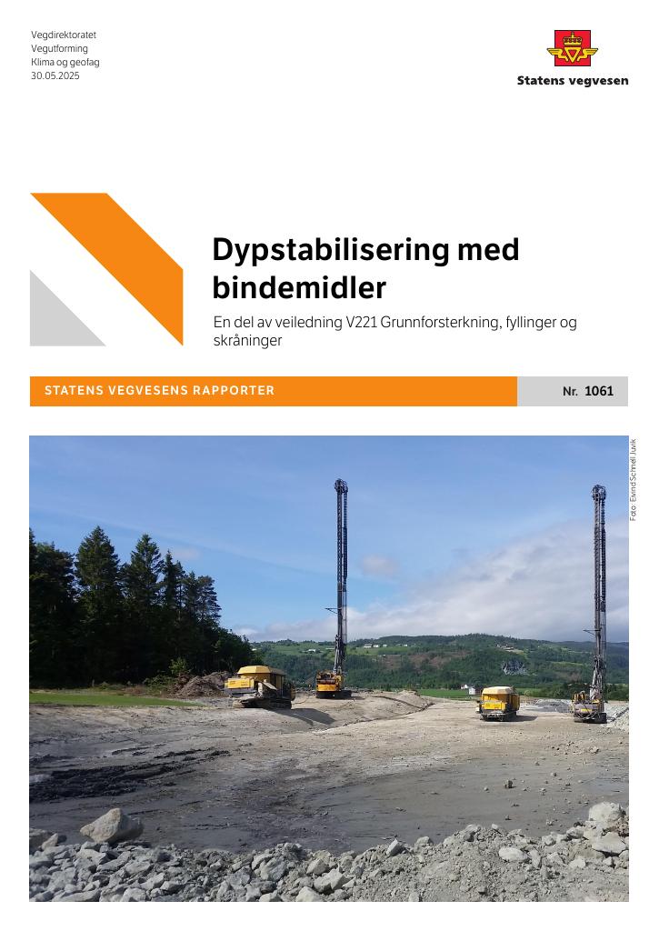 Forsiden av dokumentet Dypstabilisering med bindemidler