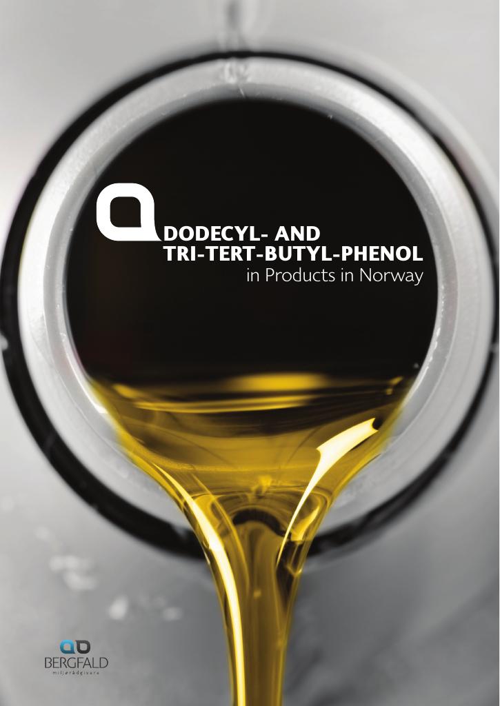 Forsiden av dokumentet Dodecyl- and Tri-tert-butyl-phenol in Products in Norway