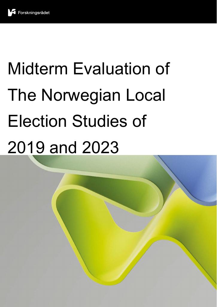 Forsiden av dokumentet Midterm evaluation of the Norwegian local election studies of 2019 and 2023