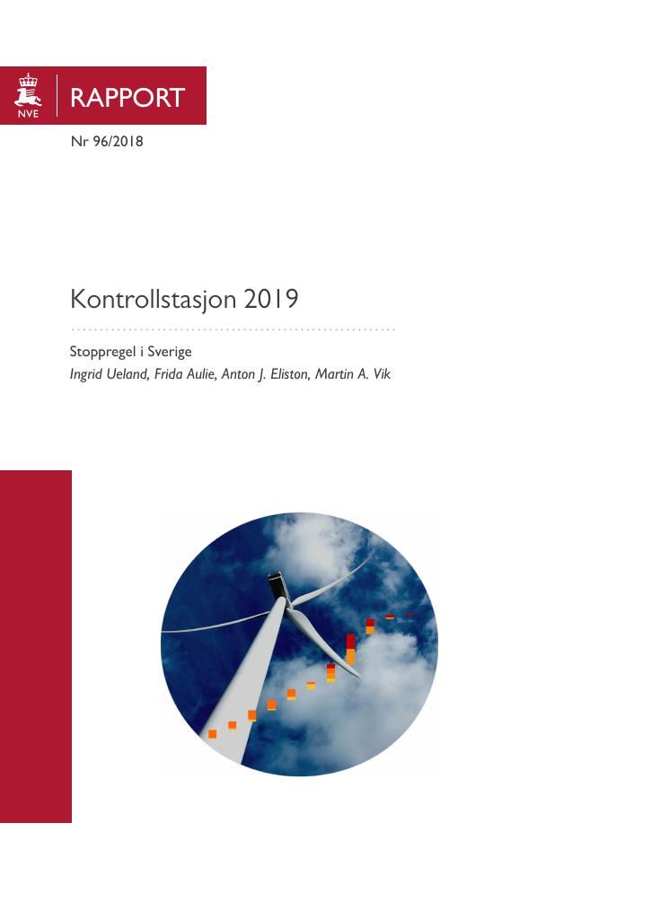 Forsiden av dokumentet Kontrollstasjon 2019 Stoppregel i Sverige