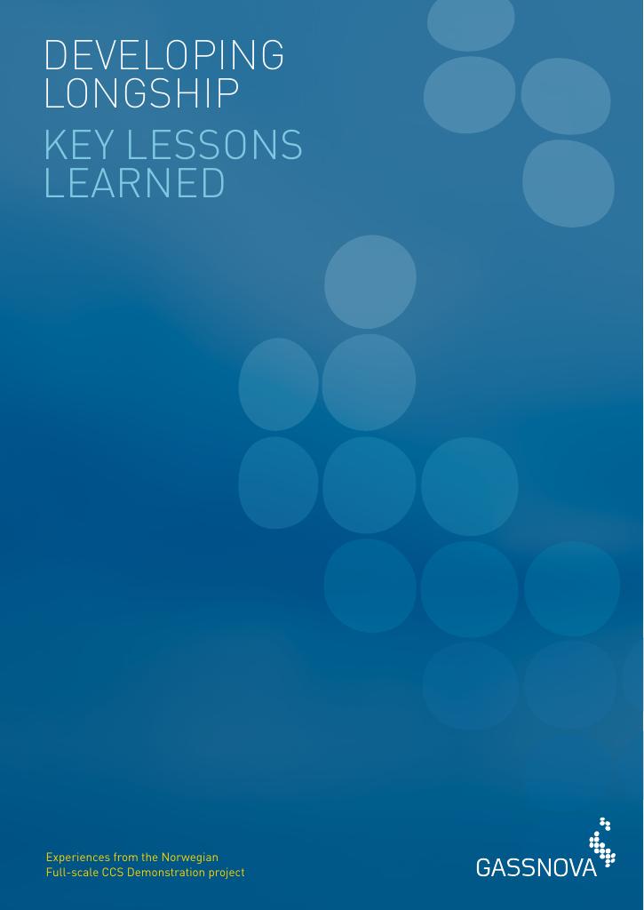 Forsiden av dokumentet DEVELOPING LONGSHIP : KEY LESSONS LEARNED