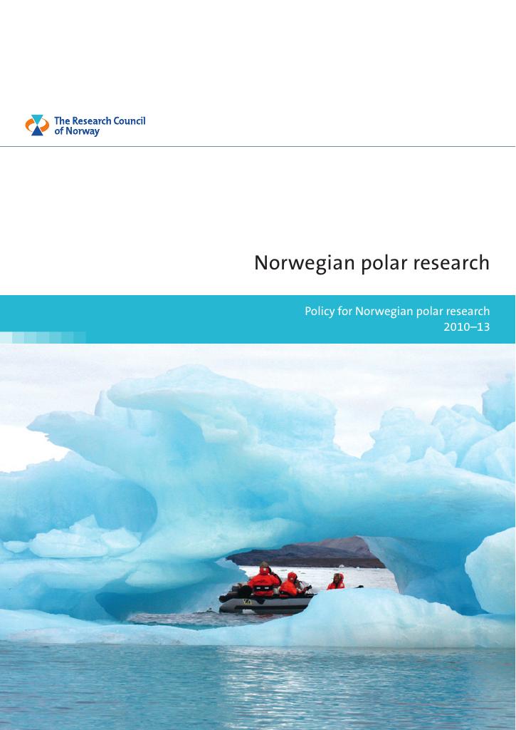Forsiden av dokumentet Norwegian polar research