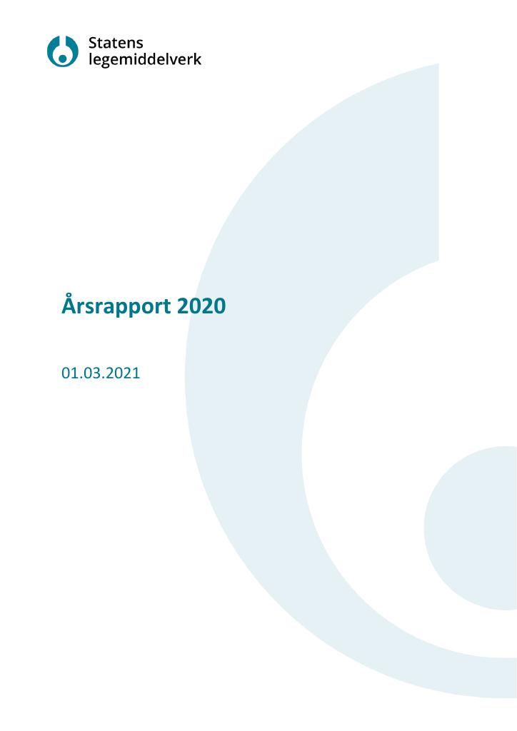 Forsiden av dokumentet Årsrapport Statens legemiddelverk 2020