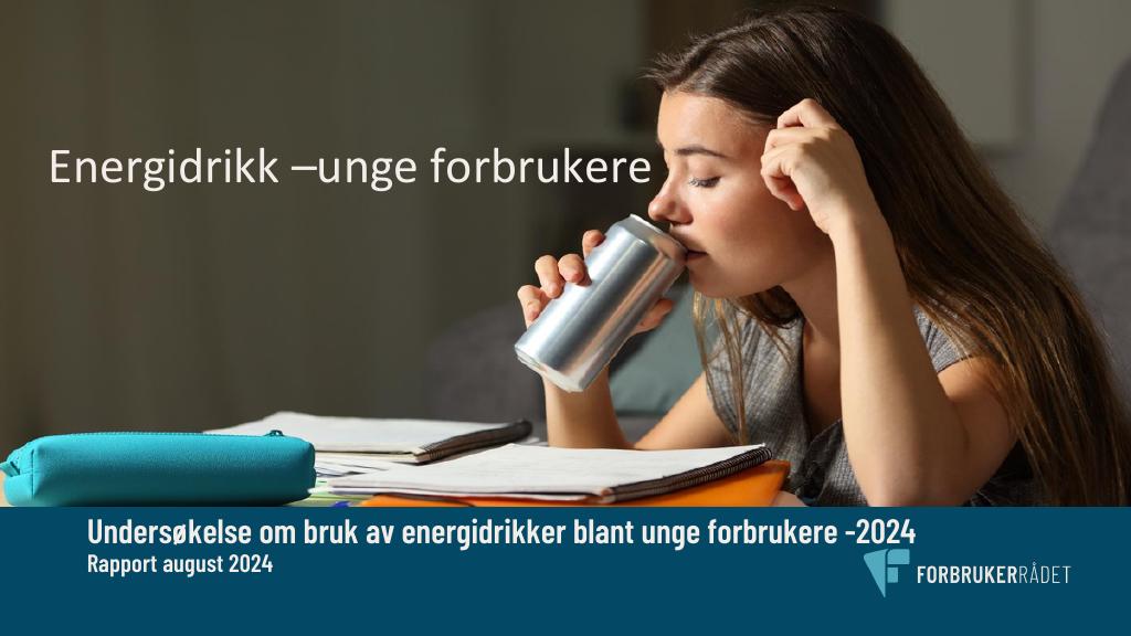 Forsiden av dokumentet Energidrikk – unge forbrukere