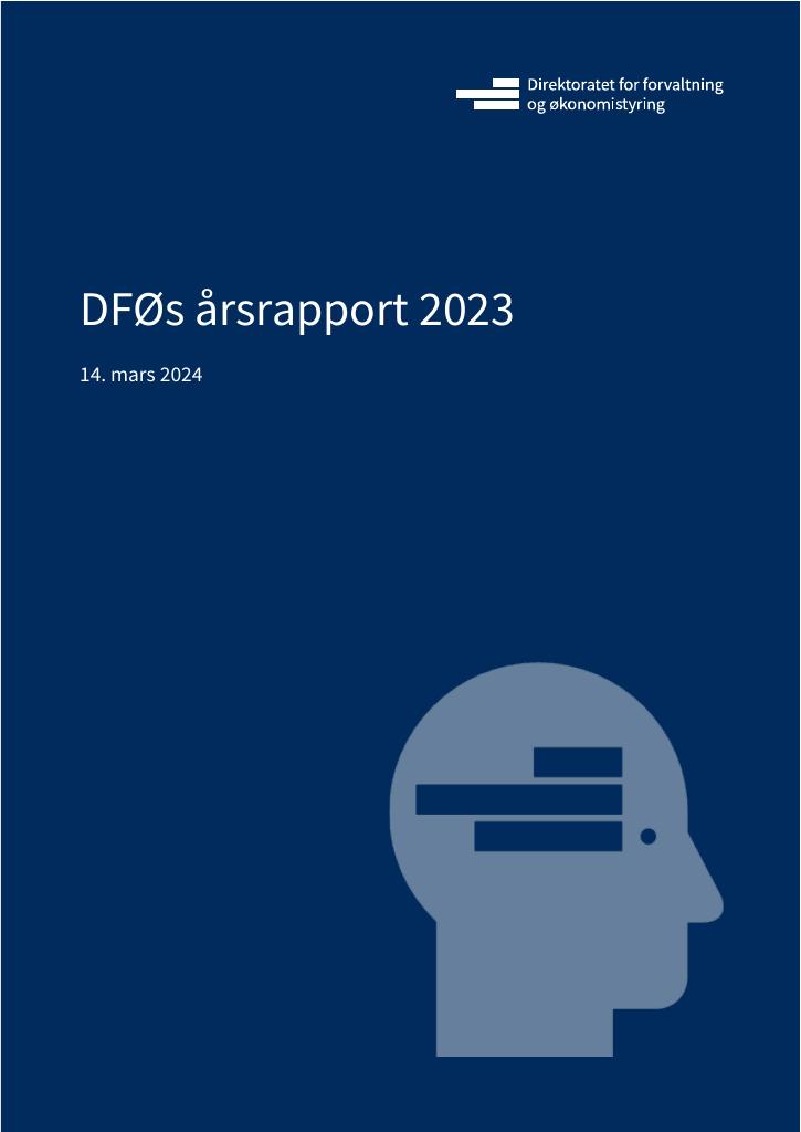 Forsiden av dokumentet Årsrapport DFØ 2023