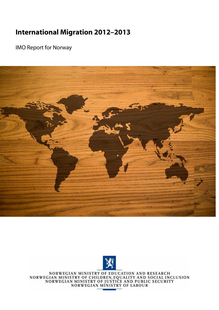 Forsiden av dokumentet International Migration 2012–2013