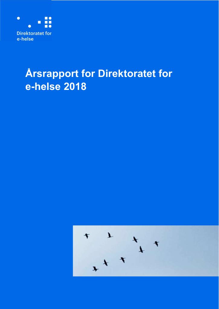 Forsiden av dokumentet Årsrapport Direktoratet for e-helse 2018