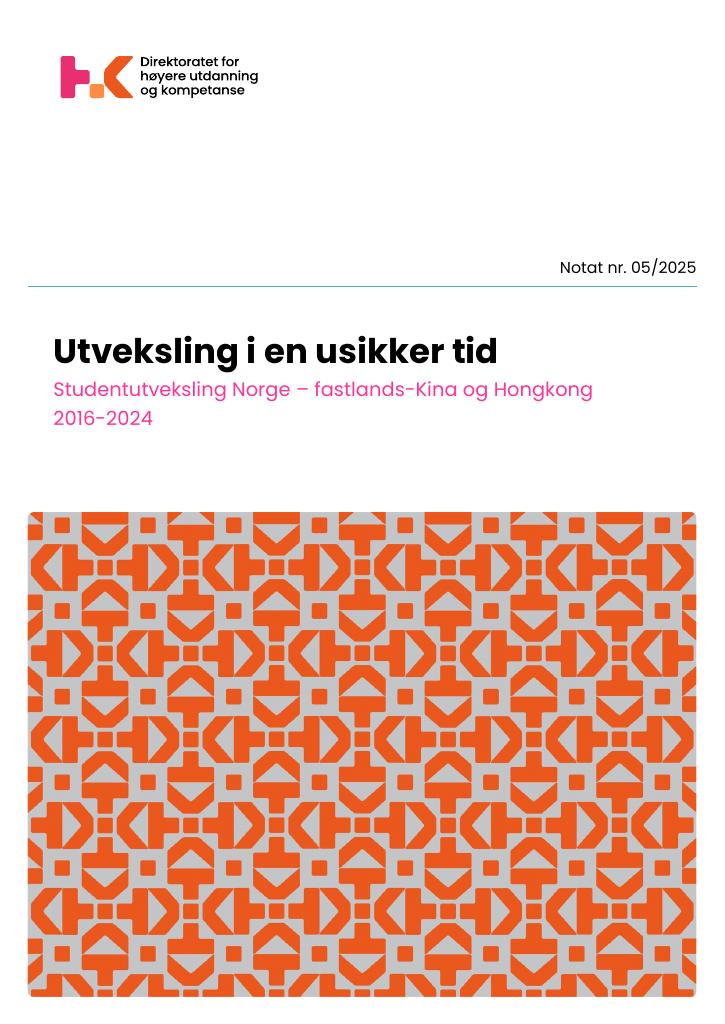 Forsiden av dokumentet Utveksling i en usikker tid