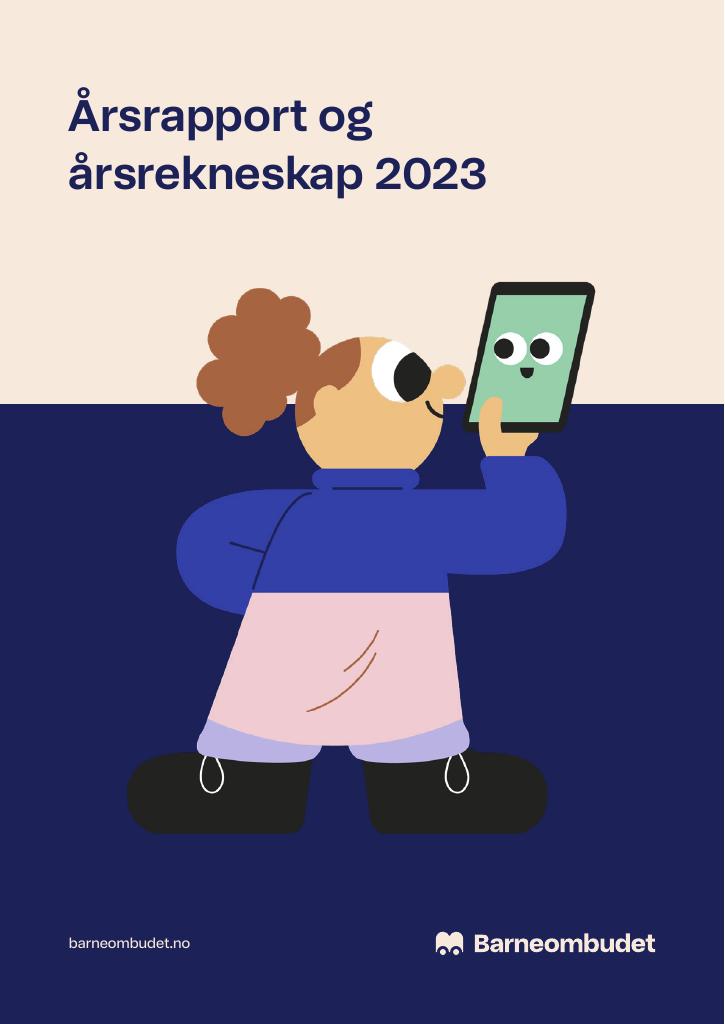 Forsiden av dokumentet Årsrapport Barneombudet 2023