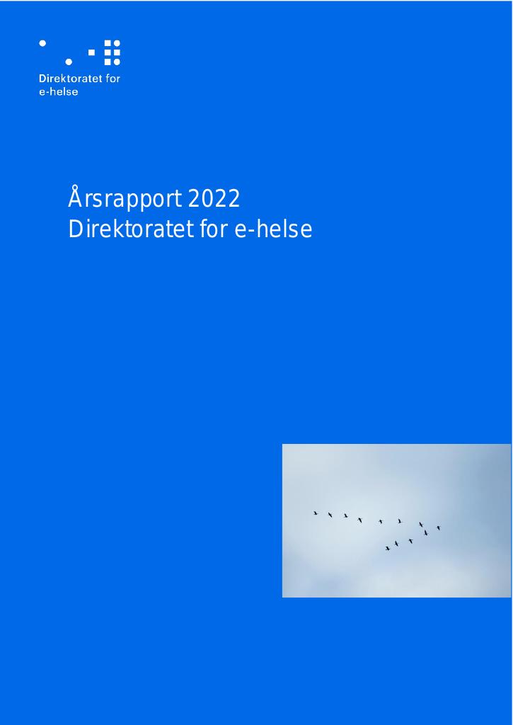 Forsiden av dokumentet Årsrapport Direktoratet for e-helse 2022