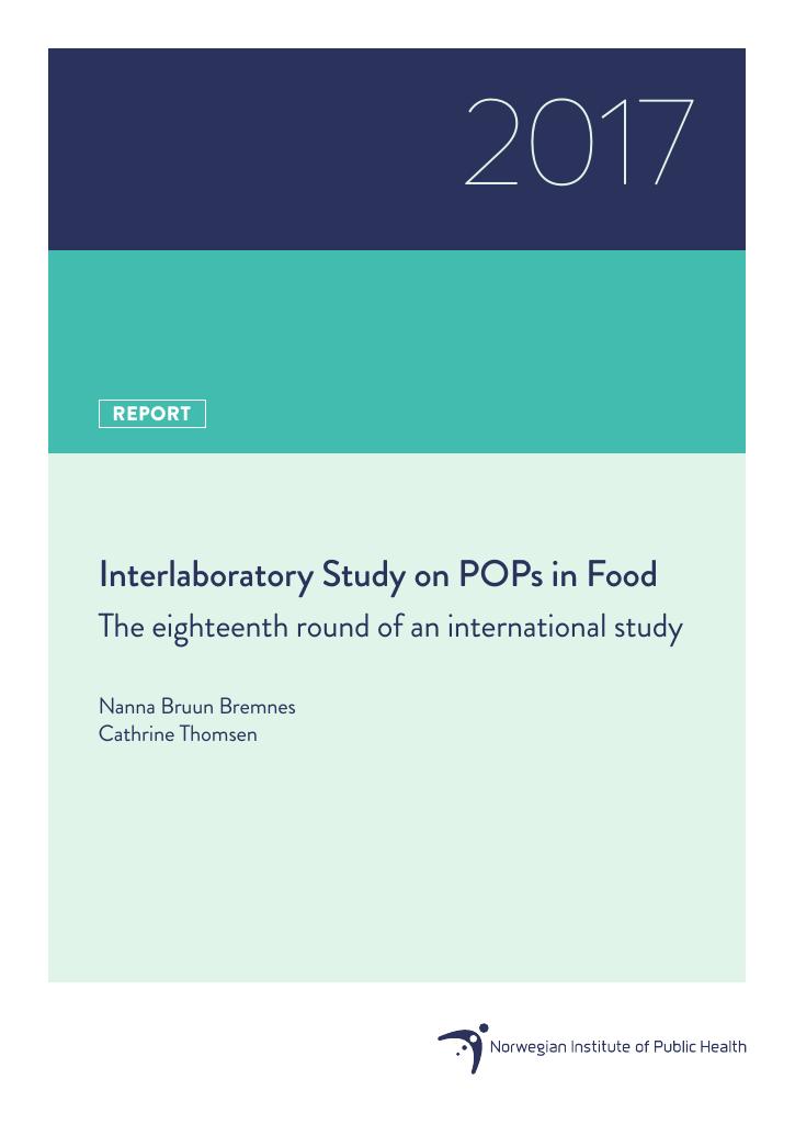 Forsiden av dokumentet Interlaboratory Comparison on POPs in Food 2017