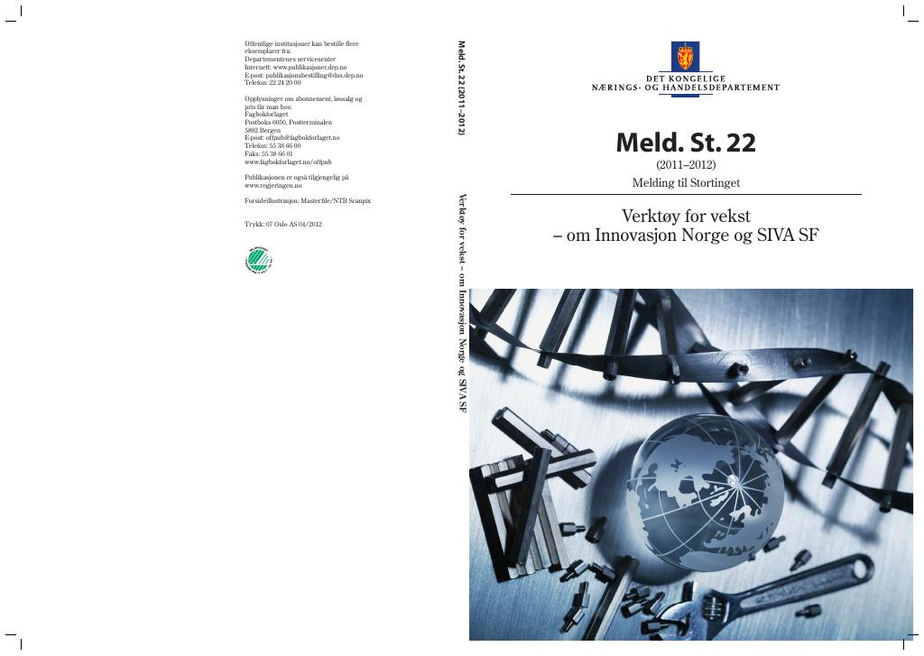 Forsiden av dokumentet Meld. St. 22 (2011–2012)