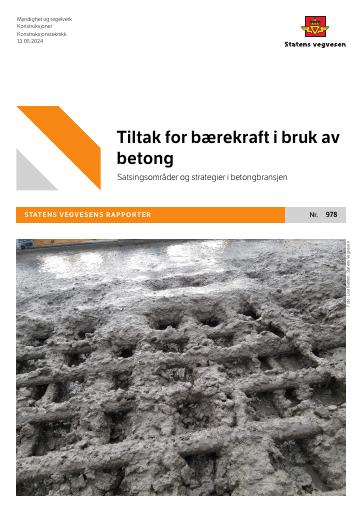 Forsiden av dokumentet Tiltak for bærekraft i bruk av betong