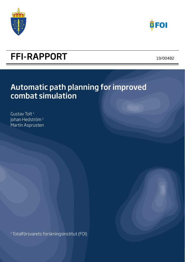 Forsiden av dokumentet Automatic path planning for improved combat simulation