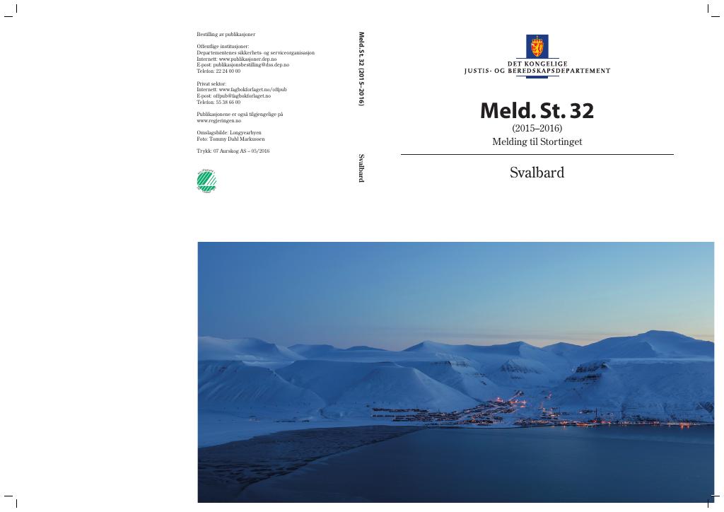 Forsiden av dokumentet Meld. St. 32 (2015–2016)