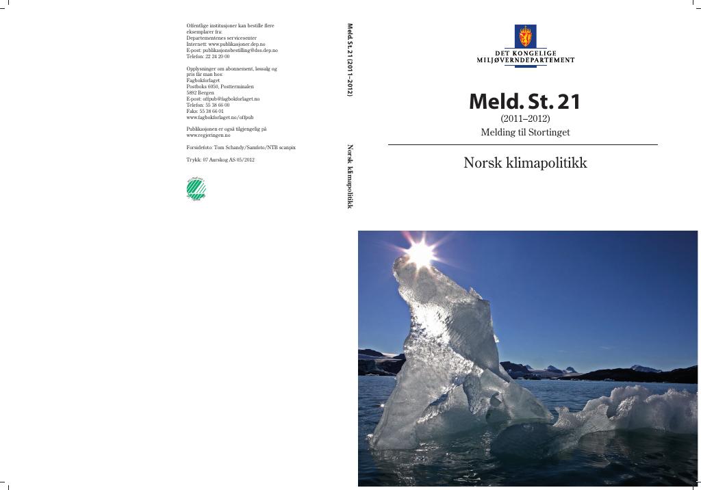 Forsiden av dokumentet Meld. St. 21 (2011–2012)