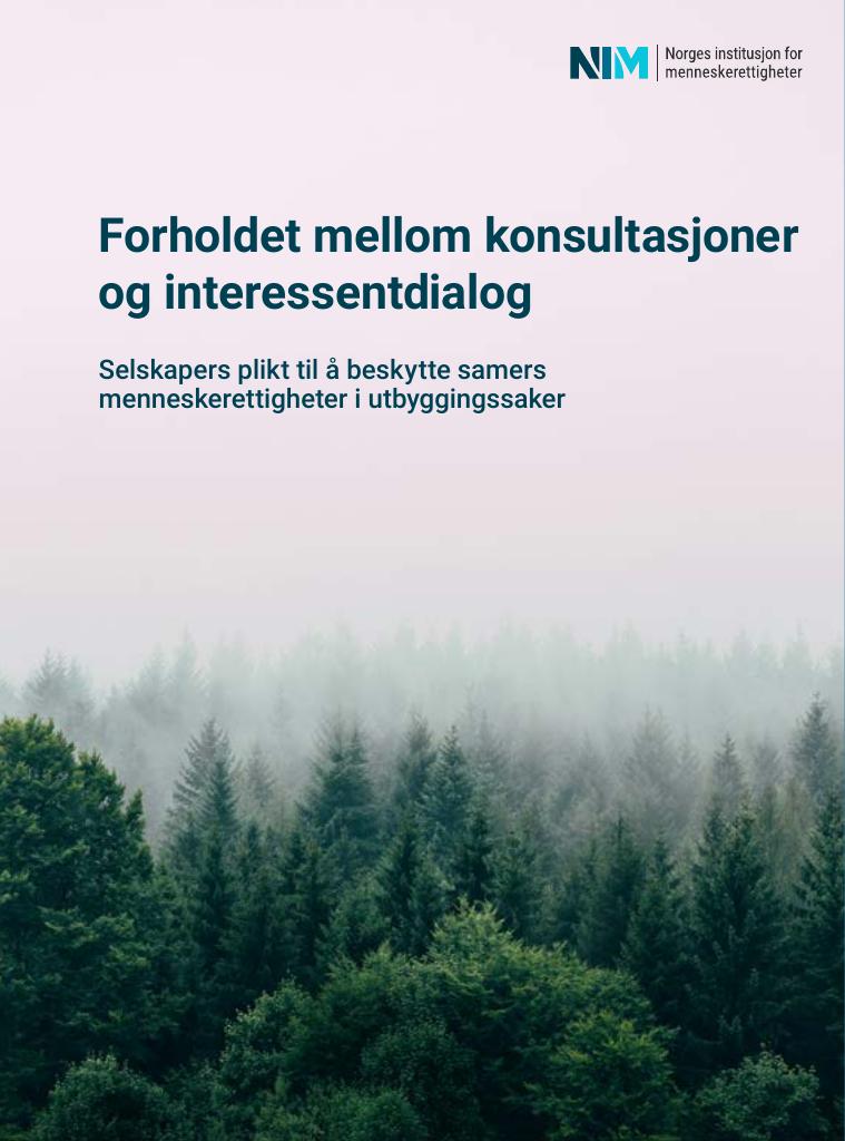 Forsiden av dokumentet Forholdet mellom konsultasjoner og interessentdialog