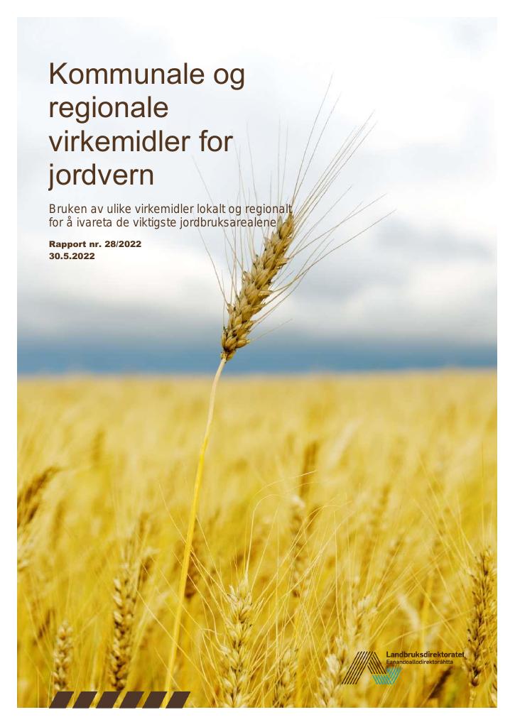 Forsiden av dokumentet Kommunale og
regionale
virkemidler for
jordvern_x000D_