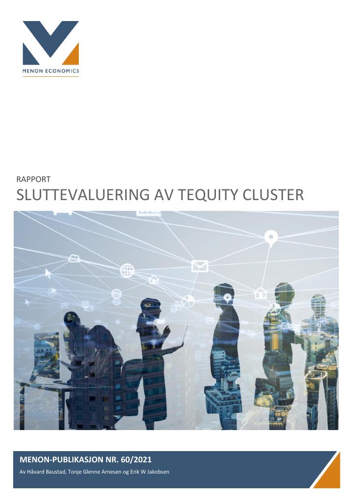 Forsiden av dokumentet Sluttevaluering av Tequity Cluster