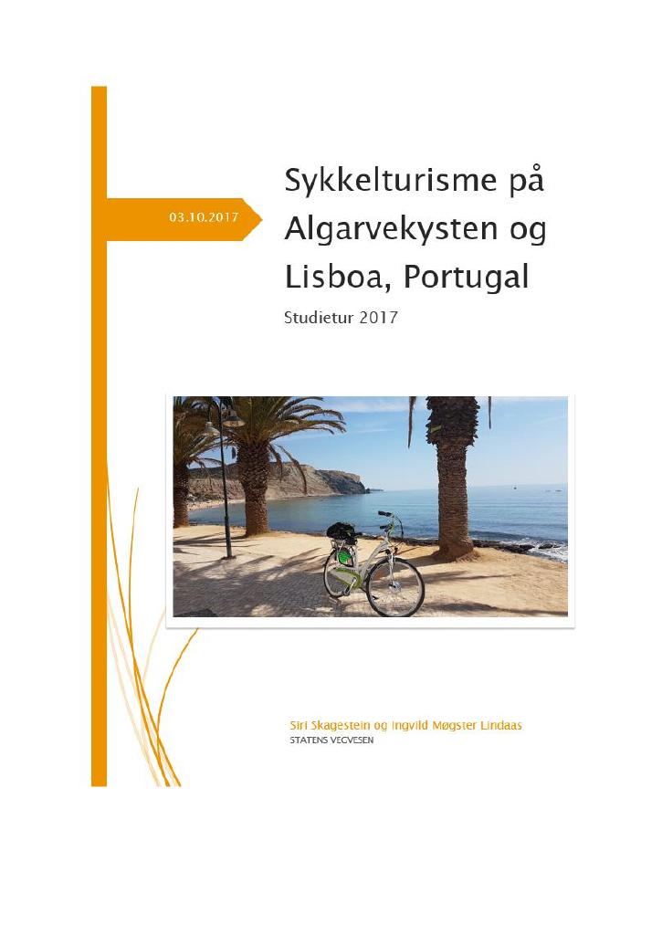 Forsiden av dokumentet Sykkelturisme på Algarvekysten og Lisboa, Portugal: Studietur 2017
