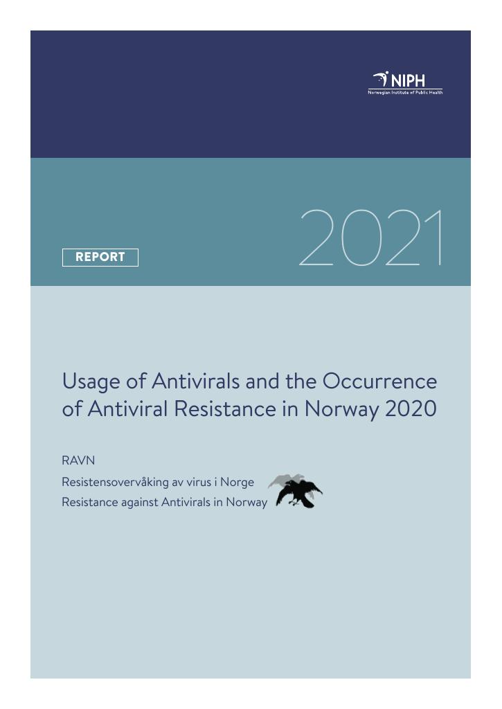 Forsiden av dokumentet Usage of Antivirals and the Occurrence of Antiviral Resistance in Norway 2020